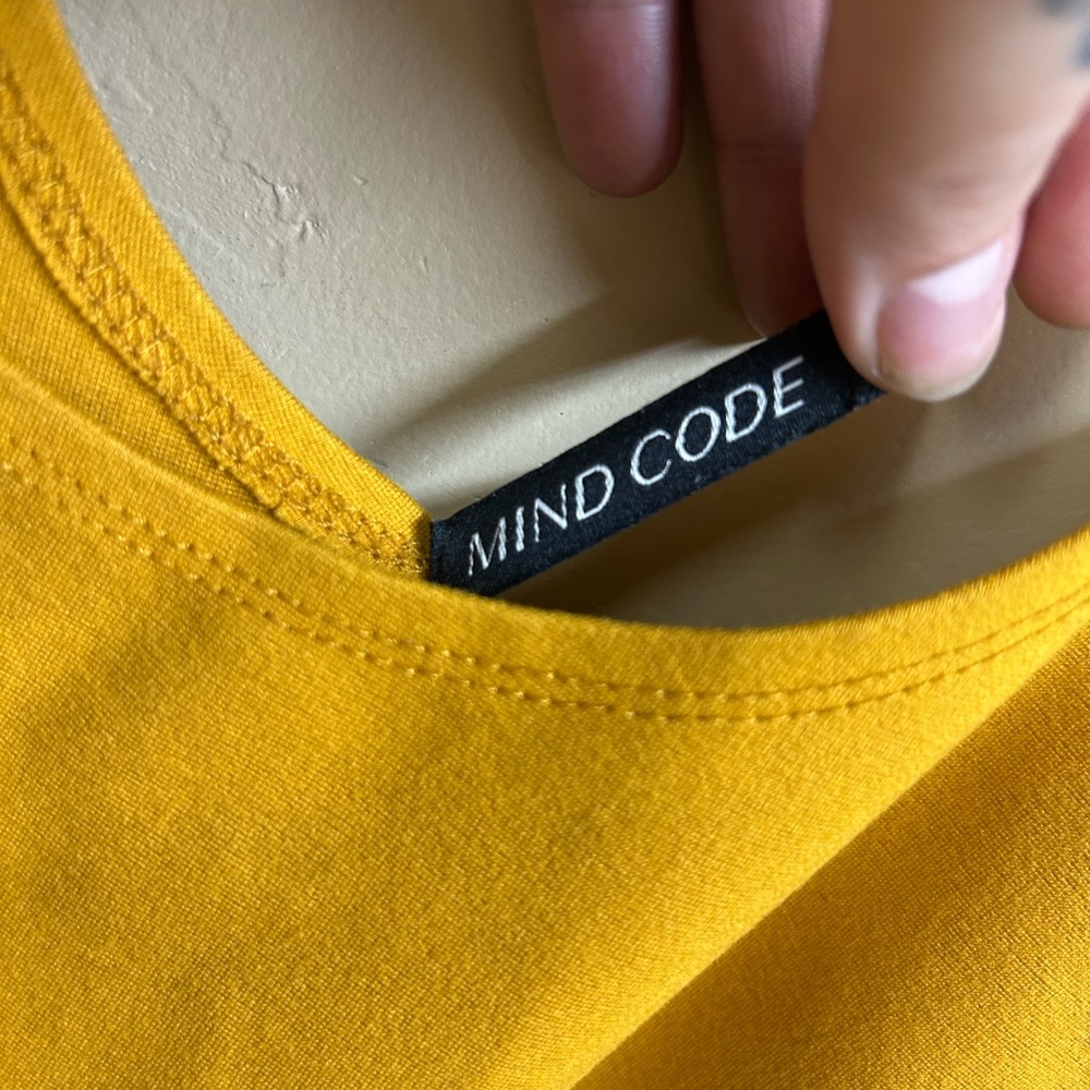 🔥5/$35🔥 Mind Code Mustard Bodycon Dress - Picture 5 of 5